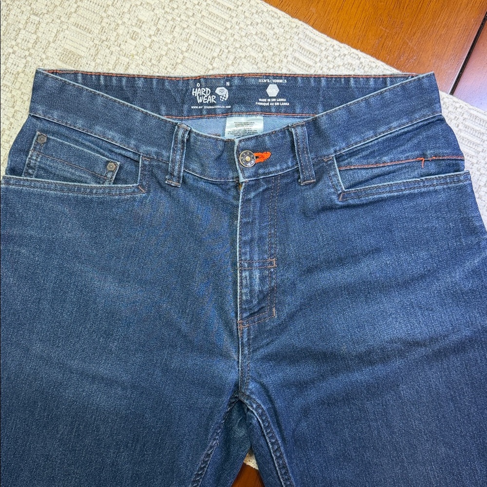 Men's 31x32 Mountain Hardwear Dark Blue Stretchstone Denim Jeans RN 69724